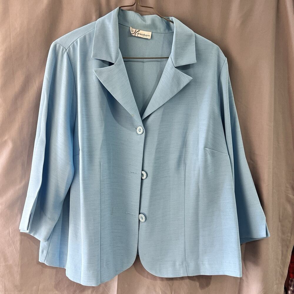 Dressbarn light blue blazer jacket Size 18 TG2190